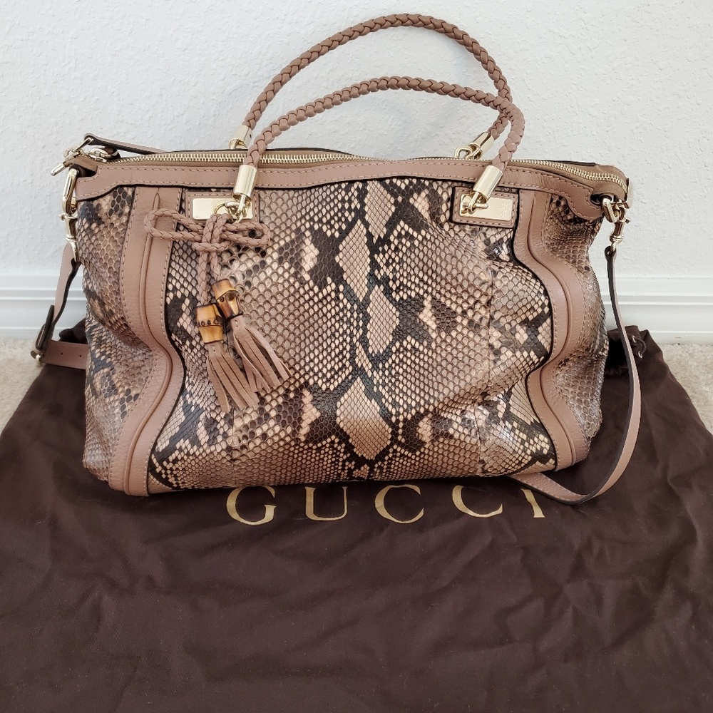 Gucci Bella python purse